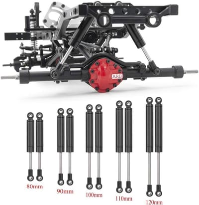 4 Stuks 110 mm RC Schokdempers voor 1/10 Crawlers - Ideaal voor Stabiliteit en Controle