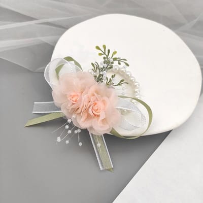 Bracelet de perles Corsage de poignet Mariage Bal Mariée Demoiselle d'honneur Corsage Accessoires de célébration de vacances