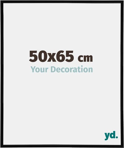 Your Decoration - Fotolijst 50x65 cm - Kunststof - Zwart Hoogglans - Annecy