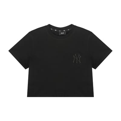 MLB New York Yankees Effen Logo Korte Mouw Zomer Ademend T-shirt Dames tops Zwart 3FTS11023-50BKS S black