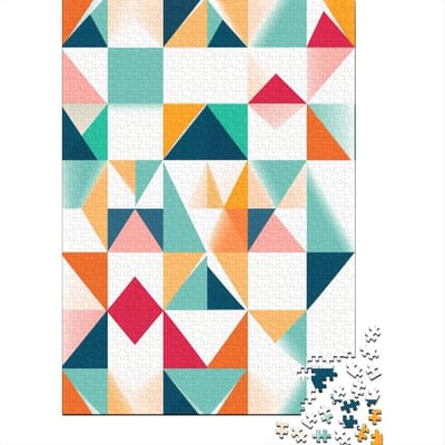 Geometrische Puzzel - 1000 Stukjes - Ontspanning Thuis - Hoge Kwaliteit Karton - 75 x 50 cm - Stijlvol Patroon