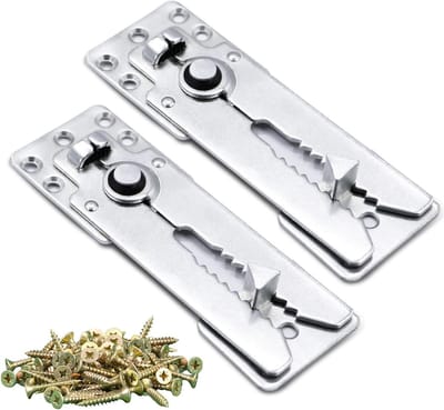 Bankconnectoren - Bankclips Meubelconnectoren - Meubels Bevestigen - Zwaar Metalen Materiaal - 2 stuks - Zilver