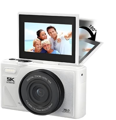 Digital Camera - Vintage Camera Digital - 44MP Foto’s/5K FHD Video’s Met Autofocus Systeem