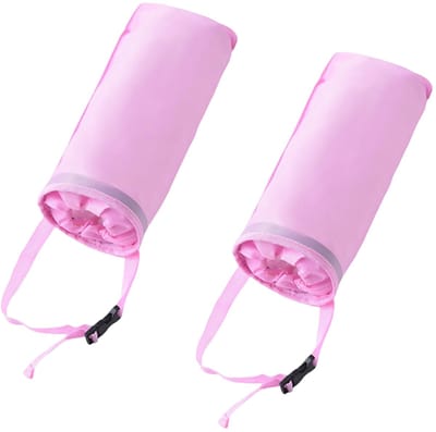 2-stuks Wasbare hangende afvalzakken voor autostoelen - Opbergzakken voor de rugleuning - Afvalzakken voor de achterbank - Afneembare afvalbak - Elastische opening - Wasbaar - Geschikt voor auto's, reizen, buitengebruik, enz. - Roze
