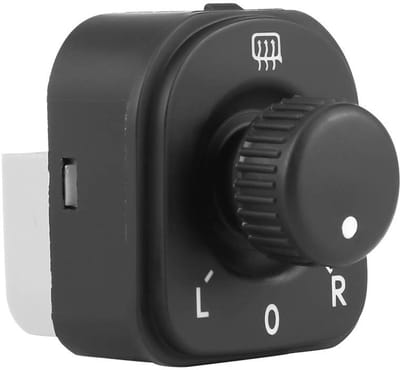 Dailygoody - Auto Zijspiegel Controle Schakelaar - Vervangbare Knop - Zwart - Voor V W f 5 Jett a MK5 Pessa t V W 1F7 1F8 - Kwaliteit - Geschikt voor