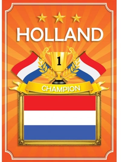 1x Oranje Holland kampioen poster - EK/ WK oranje artikelen/ versiering posters