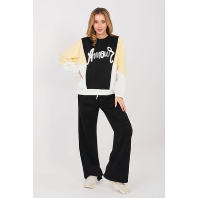 Luna Lounge Set - Zwart / One Size