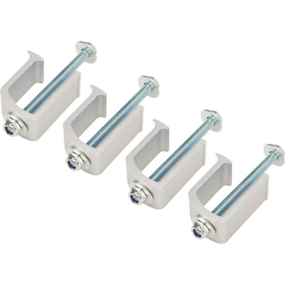 4 Ensembles Coffre à Outils de Camion Pince Anti-rouille Aluminium Longue Durabilité Serre-câble pour Véhicules Argent argenté