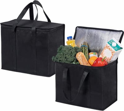TIM® Bezorgtas - Pizzatas - Delivery box 29 Liter - Bezorg tas Rugzak - Fiets box - Bezorgtassen - Thermobag - Thermotas - Thermo tas – Koeltas - Warmhoudtas - Warmhoud tas - Zwart - 22cm x 40cm x 33cm