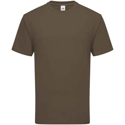 Fruit Of The Loom Heren Ringgesponnen Premium T-Shirt (Truffelbruin)