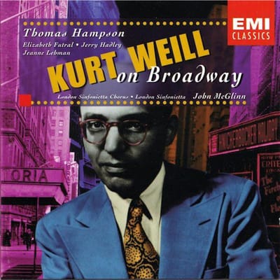 CD KURT WEILL - THOMAS HAMPSON · ELIZA - Kurt Weill On Broadway 724355556325 EMI Classics 1996 Europa Klassiek Gebruikt
