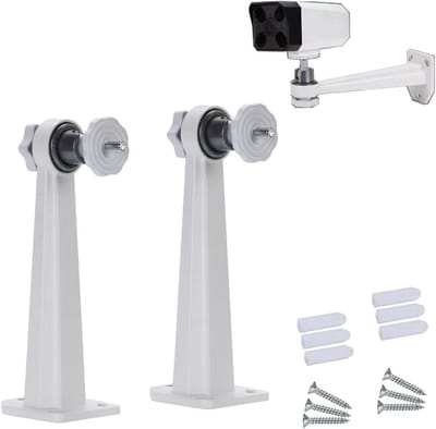 Camera Beugel - Muursteun - Beveiliging Monteren - Volledig Aluminium - 2-pack - Wit