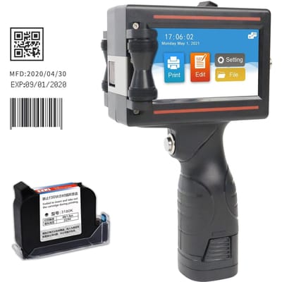 Handheld Printer Draagbare Inkjetprinter High Definition Inkjet Code Printer met 4,3 inch LED AU Plug zwart