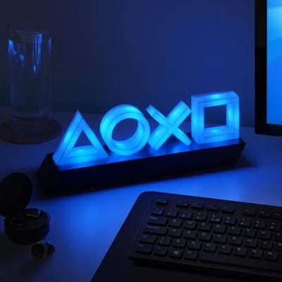 Paladone PS5 PlayStation Iconen Lamp - Multikleurige LED, USB/Batterij Voeding