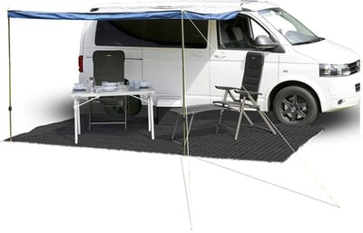 Brunner Balmat Tenttapijt - 250 x 350cm - Zwart - Tenttapijt caravan - Gronddoek Tent - Voortenttapijt - Kampeertapijt