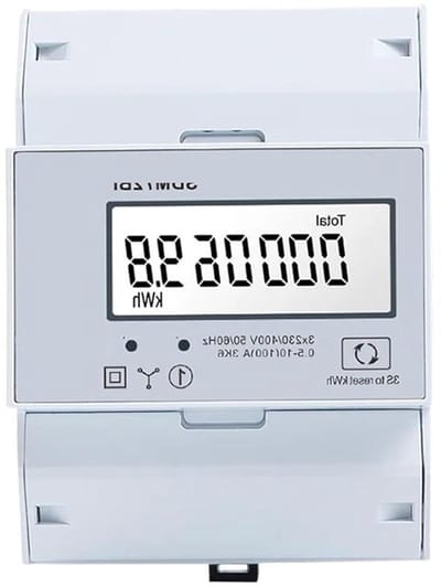Draaistroommeter Zonne-toepassingen - Energie Meter - Energie Meten - Compact Ontwerp - 100 x 72 mm - Grijs