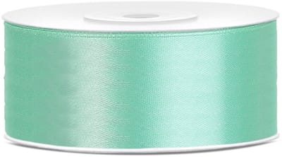 PartyDeco - Satijn lint mint 25 mm /rol 25 m