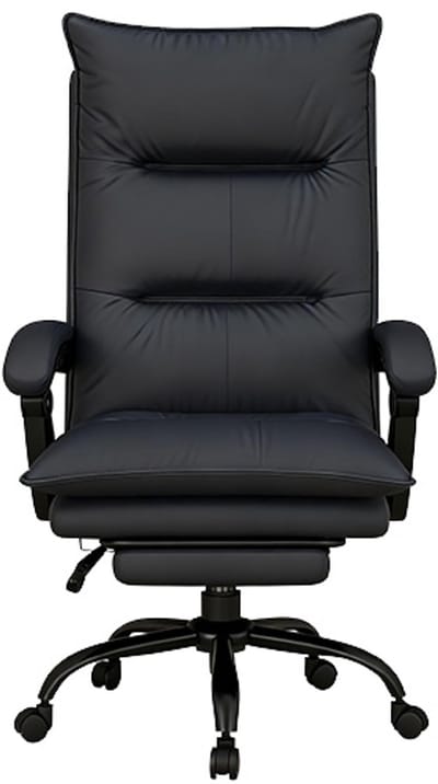 Bureaustoel, Met Massagefunctie, Verstelbare Bureaustoel met Voetsteun, Comfortabel, Geschikt voor Kantoor, Woonkamer en Werkruimte, 66×74×114-121,5 cm, Donkergrijs, Metaal