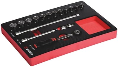 Wurth - Systeemassortiment 4.4.1, dopsleutel 3/8 inch 16-delig - Systeemassortiment 4.4.1, dopsleutel 3/8 inch 16-delig x 1 st