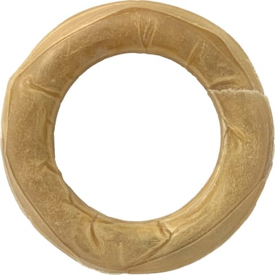 Petsnack - Hondensnack - Geperste Kauwring - Gedroogde Buffelhuid - 15 cm - 3 stuks