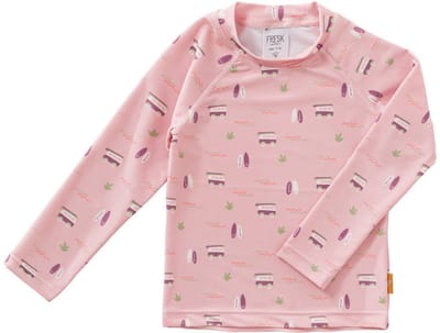 Fresk Zwemshirt 74 - Sneldrogende Zwemkleding voor Kinderen - UPF 50 - Zwemshirt voor Meisjes - Zwempak met Lange Mouwen - Roze - Surf Girl