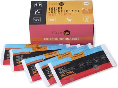 Clean Go - hygienische reisdoekjes - desinfecterend - 20 stuks