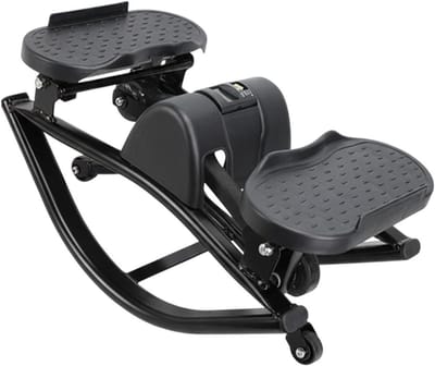 Cardiosteper - Loopmachine Fitness - Thuis Trainen - Geluidsloze Hydrauliek - 49x27x23 cm - Zwart
