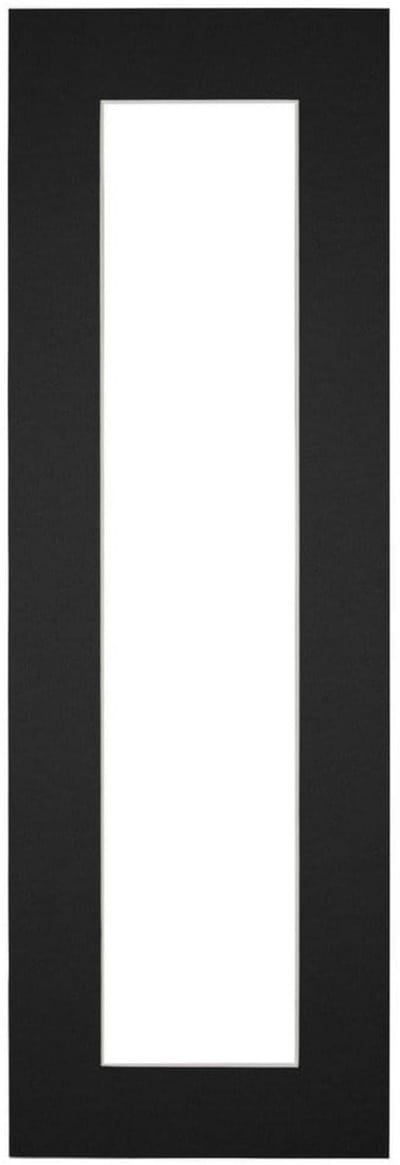 Passe-Partout Fotomaat 20x80 cm - Lijstmaat 33x98 cm - Zwart - Museumkarton - Fotolijst niet inbegrepen
