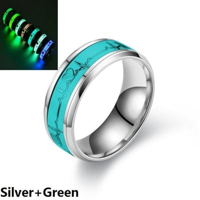 Mode Blauw Liefde Hart Lichtgevend Fluorescerende Ring Voor Koppels Gloeit In Het Donker Koperkleurig Vinger Liefde Band Ringen Sieraden Cadeau 9 blue