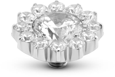 Melano Twisted Slay Steentje Crystal | Zilver