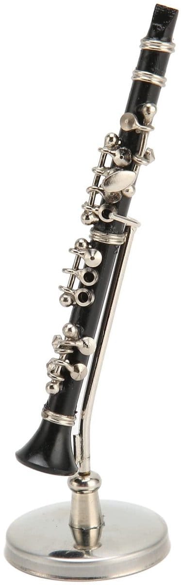 Yctze Miniatuur Klarinet - Muzikaal Instrument Replica met Stand - 3.1 Inch Decoratie