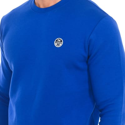 Sweater met lange mouwen en ronde hals 9024070 heren