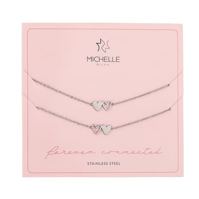 Moeder en Dochter Armband Set - Vriendschapsarmbanden Set - Stainless Steel - Kleurvast - Zilverkleurig - Cadeau