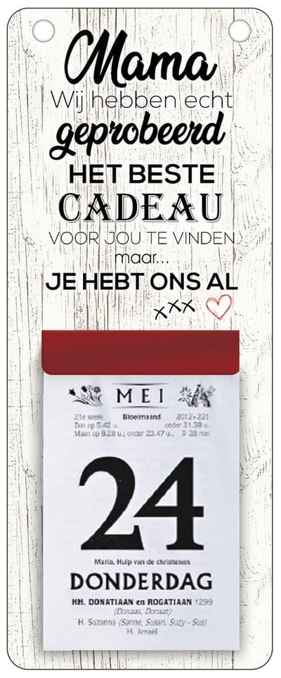 Scheurkalender 2027: Mama wij hebben echt geprobeerd het beste cadeau… | Kalender