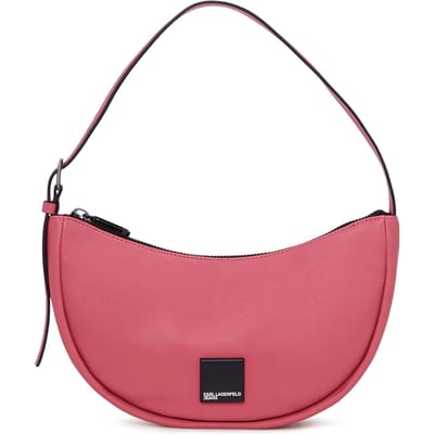 Karl Lagerfeld Box Logo Soft Halfmoon Bag Slate Rose Taglia: OS | Borse a mano Outlet | Donna | Rosa