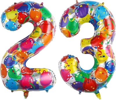 Cijfer Ballonnen Ballon Cijfer 23 Verjaardag Versiering Feest Helium Ballonnen Cijferballon Folieballon Kleur Xl Formaat