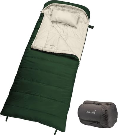 Dekenslaapzak Rechthoekig voor Volwassenen - 3 Seizoenen Camping & Outdoor tot 7°C