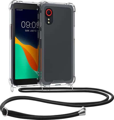 kwmobile telefoonhoesje geschikt voor Samsung Galaxy Xcover 5 - Hoesje met telefoonkoord - Back cover in transparant