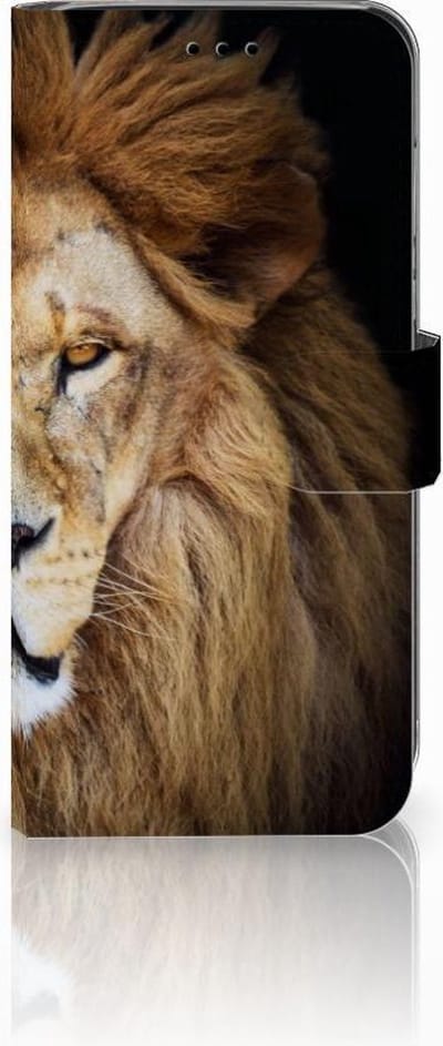 Huawei P20 Lite Telefoonhoesje met Pasjes Leeuw