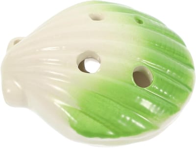 Oefenblaasinstrument - Keramische Ocarina - Muziek Leren Spelen - 6-Gats Ontwerp - 8 cm - Groen