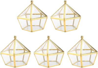 Glazen Ring Doos - Sieraden Opberger Bruiloft - Sieraden Presenteren - Onsterfelijk Glas Ontwerp