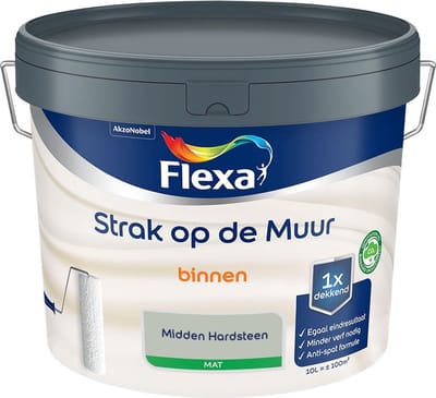 Flexa - Strak Op De Muur Binnen Mat - Midden Hardsteen - Mengverf - 10 L