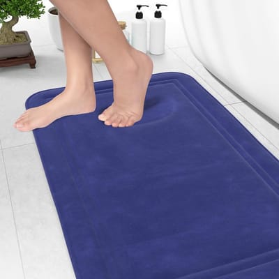 Zachte Antislip Badmat met Traagschuim - Sneldrogend en Machine Wasbaar Badkamer Tapijt
