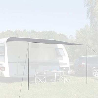 Zonnedak Luifel - Zijwand - Camper Bescherming - Waterdicht Oxford - 350 x 240 cm - Grijs