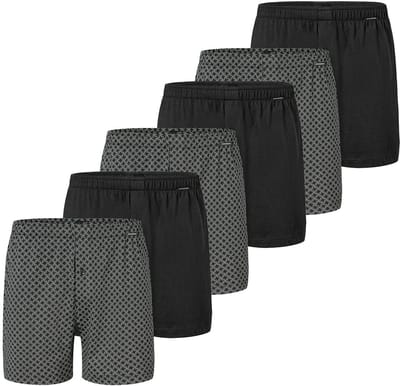Schiesser Heren boxershort 6 pack Singel-Jersey