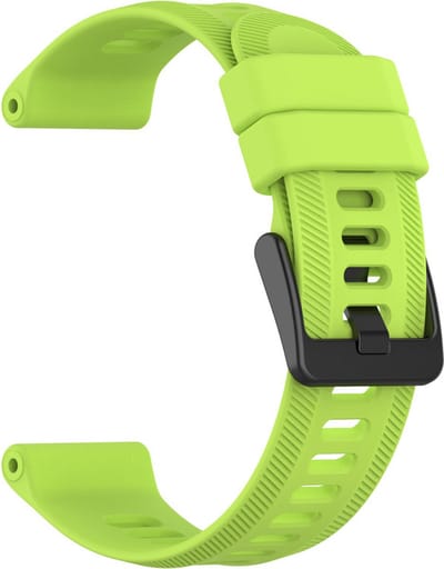 Siliconen bandje - geschikt voor Garmin Forerunner 935 / 945 / 955 / 965 / 745 / 970 - limoengroen