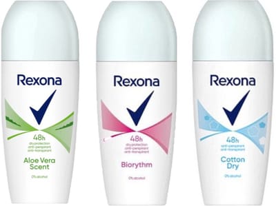 Rexona Deo Roller - SET - Aloe Vera / Cotton Dry / Biorytm