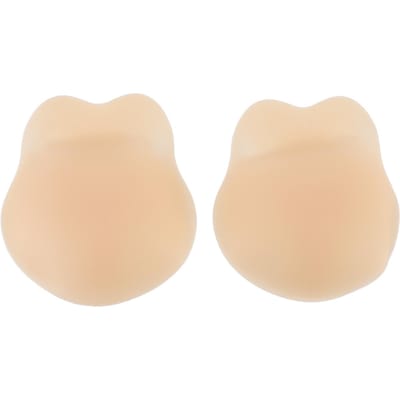 1 Paar Siliconen Tepelplakkers Herbruikbare Plak Tepelplakkers Cover Naadloze Borst Plakkerig voor Feest M(for 4-6.5kg) beige