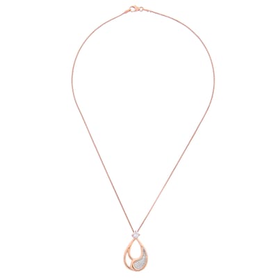Orphelia 'Minna' Vrouwen 925 Sterling Zilveren Ketting met Hanger - Roze ZH-7228
