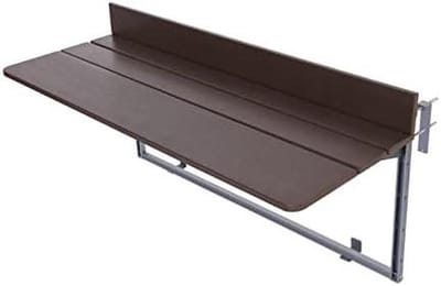 Opvouwbare Balkontafel - Hangtafel Tuin - Genieten Buiten - 5-Traps Hoogte - 9 cm Dik - Bruin